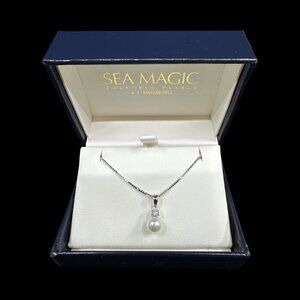 NWT Rare! Mikimoto Cultured Pearl Pendant with 19" Necklace